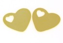 Pandantiv inima, argint 925 placat cu aur, 17.5x15.5mm - x1
