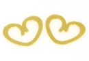 Pendant, heart, 18K gold-plated 925 silver, 12mm - x1