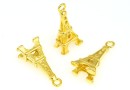 Pendant, Eiffel tower, gold-plated 925 silver, 21mm - x1