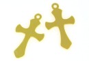 Pandantiv cruce, argint 925 placat cu aur, 19mm - x1