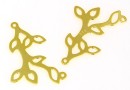 Link, sprig, gold-plated 925 silver, 25mm - x1