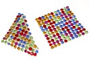 Swarovski Crystal mesh, rainbow multicolor, 3.2x3.2cm - x1