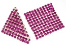 Swarovski Crystal mesh, fuchsia, 3.2x3.2cm - x1