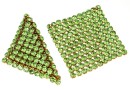 Swarovski Crystal mesh, peridot, 3.2x3.2cm - x1