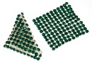 Swarovski Crystal mesh, emerald, 3.2x3.2cm - x1