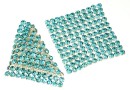 Swarovski Crystal mesh, light turquoise, 3.2x3.2cm - x1