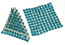 Swarovski Crystal mesh, blue zircon, 3.2x3.2cm - x1