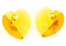 Swarovski, pandantiv inima, sunflower, 14mm - x2