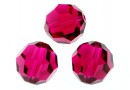 Swarovski, margele, rotund fatetat, ruby, 14mm - x1