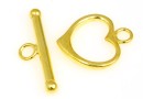 Incuietoare toggle, argint 925 placat cu aur, 15x18mm - x1