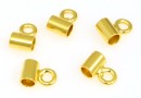 Spacer decorativ pentru charm, argint 925 pl. cu aur, 4.5mm - x2