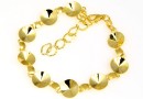 Bracelet base, 9 Link, gold-plated 925 silver, rivoli 10mm - x1