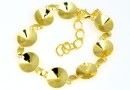 Bracelet base, 8 Link, gold-plated 925 silver, rivoli 12mm - x1