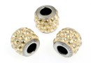 Swarovski, becharmed pave golden shadow, 9.5mm - x1