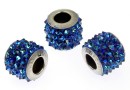 Swarovski, becharmed pave bermuda blue, 9.5mm - x1