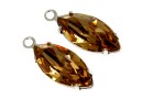 Swarovski, pand rodiat, chaton navette, lt. colorado topaz, 18mm - x1