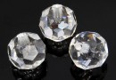 Swarovski, margele cu un orificiu, rotund fatetat, crystal, 11mm - x2