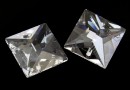 Swarovski,  double pyramid pendant, crystal, 14mm - x1