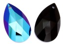 Swarovski, pandantiv picatura, jet blue aurore boreale, 28mm - x1