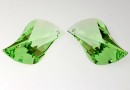 Swarovski, pandantiv wave leaf, light peridot, 30mm - x1