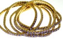 Bratara Swarovski 1088 tanzanite, placata cu aur, 18cm - x1