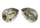 Swarovski drop fancy, silver patina, 14x10mm - x1