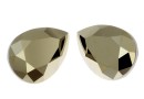 Swarovski drop fancy, metallic light gold, 14x10mm - x1