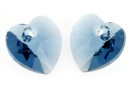 Swarovski, pandantiv inima, denim blue, 14mm - x2