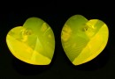 Swarovski, pandantiv inima, yellow opal, 10mm - x2