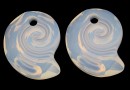 Swarovski, pandantiv Sea snail, white opal, 14mm - x1