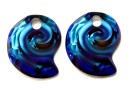 Swarovski, pandantiv Sea snail, bermuda blue, 14mm - x1