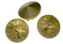 Swarovski, sea urchin fancy rivoli, luminous green, 10mm - x1