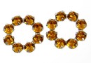 Swarovski, floare placat cu rodiu, topaz, 10mm - x1