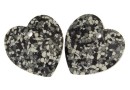 Swarovski, pandantiv inima, marbled black, 18mm - x1