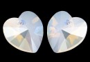 Swarovski, pandantiv inima, white opal moonlight, 10mm - x2