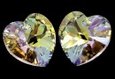 Swarovski, pandantiv inima, light amethyst aurore boreale, 18mm - x1