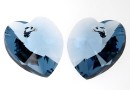 Swarovski, pandantiv inima, denim blue, 18mm - x1