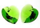 Swarovski, pandantiv inima, fern green, 14mm - x2