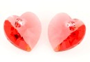 Swarovski, pandantiv inima, rose peach, 18mm - x1