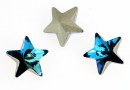 Swarovski, fancy star, bermuda blue, 5mm - x2