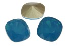 Swarovski, fancy square, caribbean blue opal, 10mm - x1