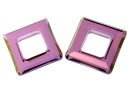 Swarovski, pandantiv square ring, lilac shadow, 14mm - x1