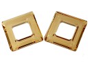 Swarovski, pandantiv square ring,  golden shadow, 20mm - x1