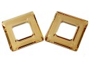 Swarovski, pandantiv square ring,  golden shadow, 20mm - x1