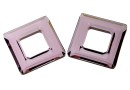 Swarovski, pandantiv square ring, antique pink, 14mm - x1