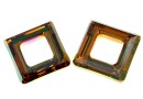 Swarovski, pandantiv square ring, copper comet argent, 20mm - x1