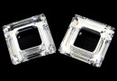 Swarovski, pandantiv square ring, comet argent, 14mm - x1