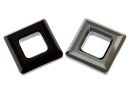 Swarovski, pandantiv square ring, jet hematite, 14mm - x1