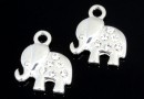 Pandantiv elefantel cu cristale argint 925, 11mm  - x1