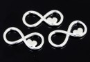 Link, infinity, heart, 925 silver, 16.5mm - x1